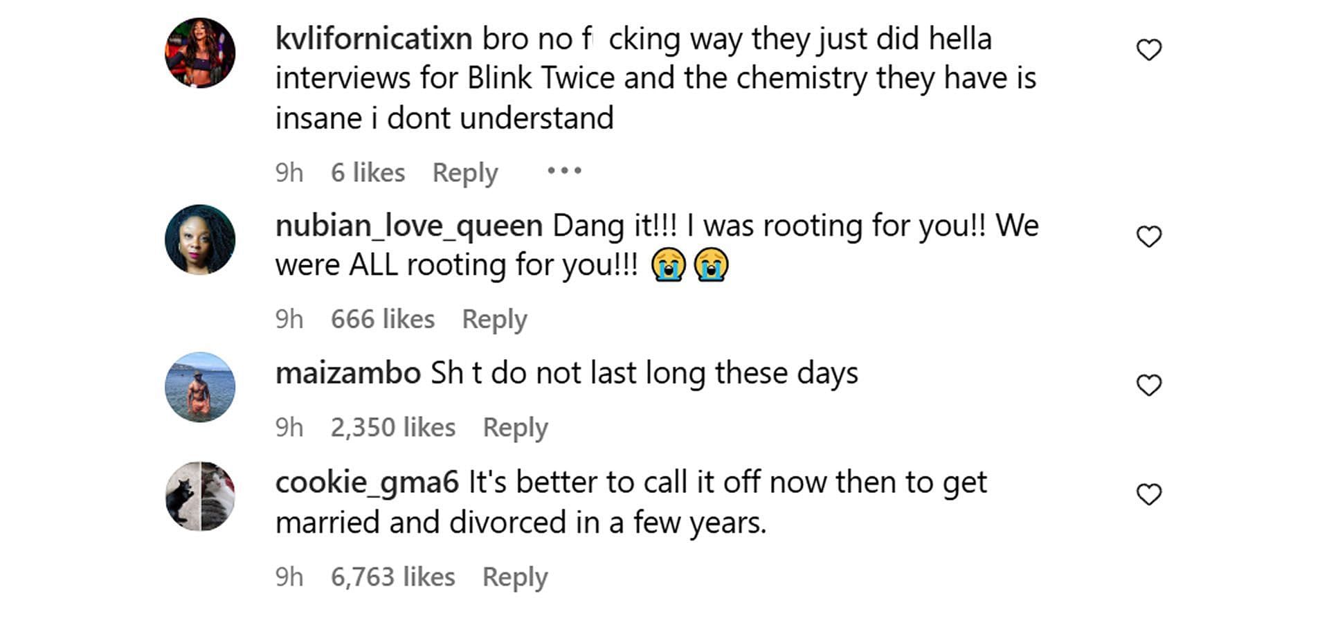 Comments reacting to the news (Image via Instagram/ @theshaderoom)