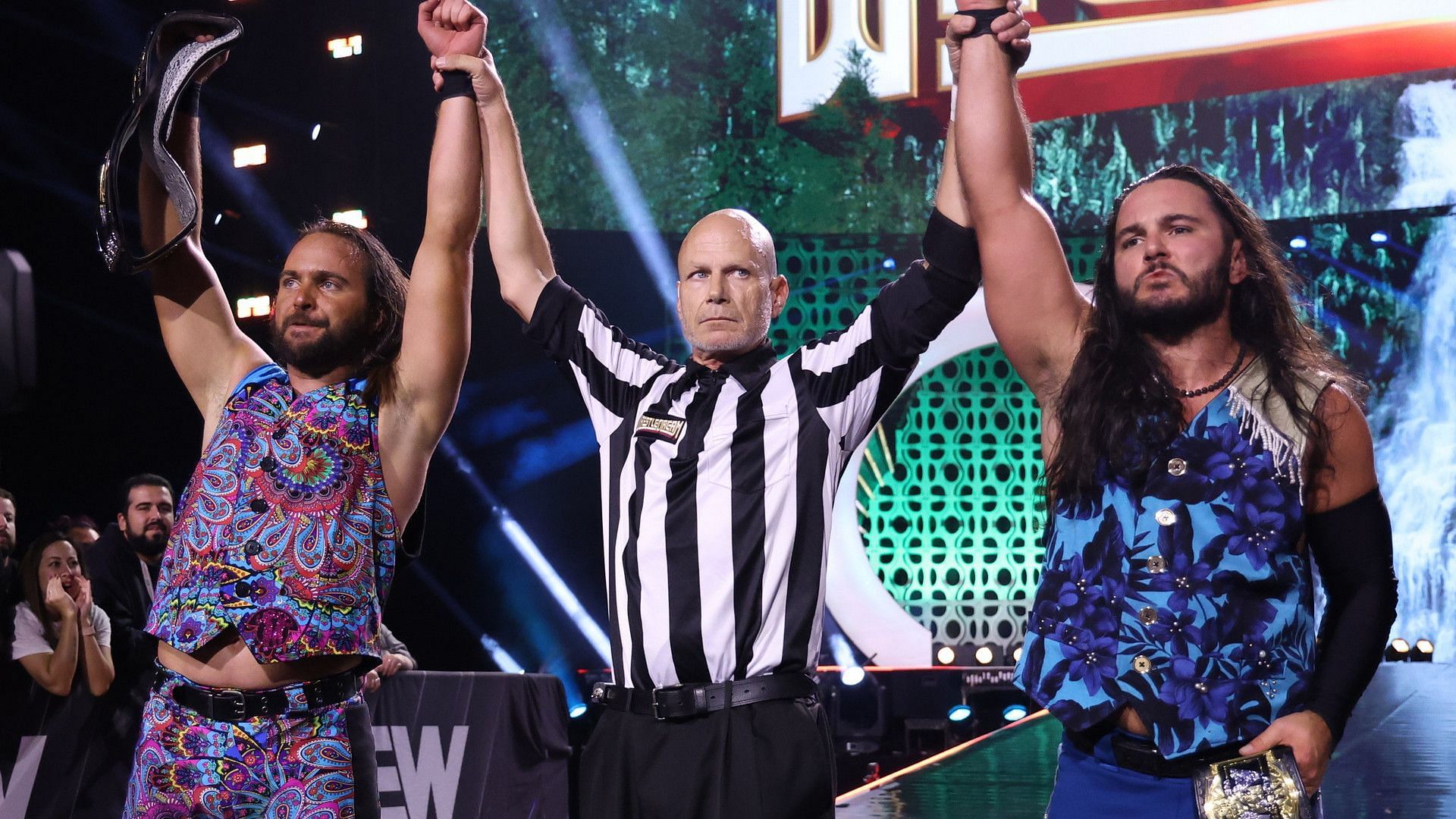 The Bucks retained their tag titles at WrestleDream (Image credit: AEW