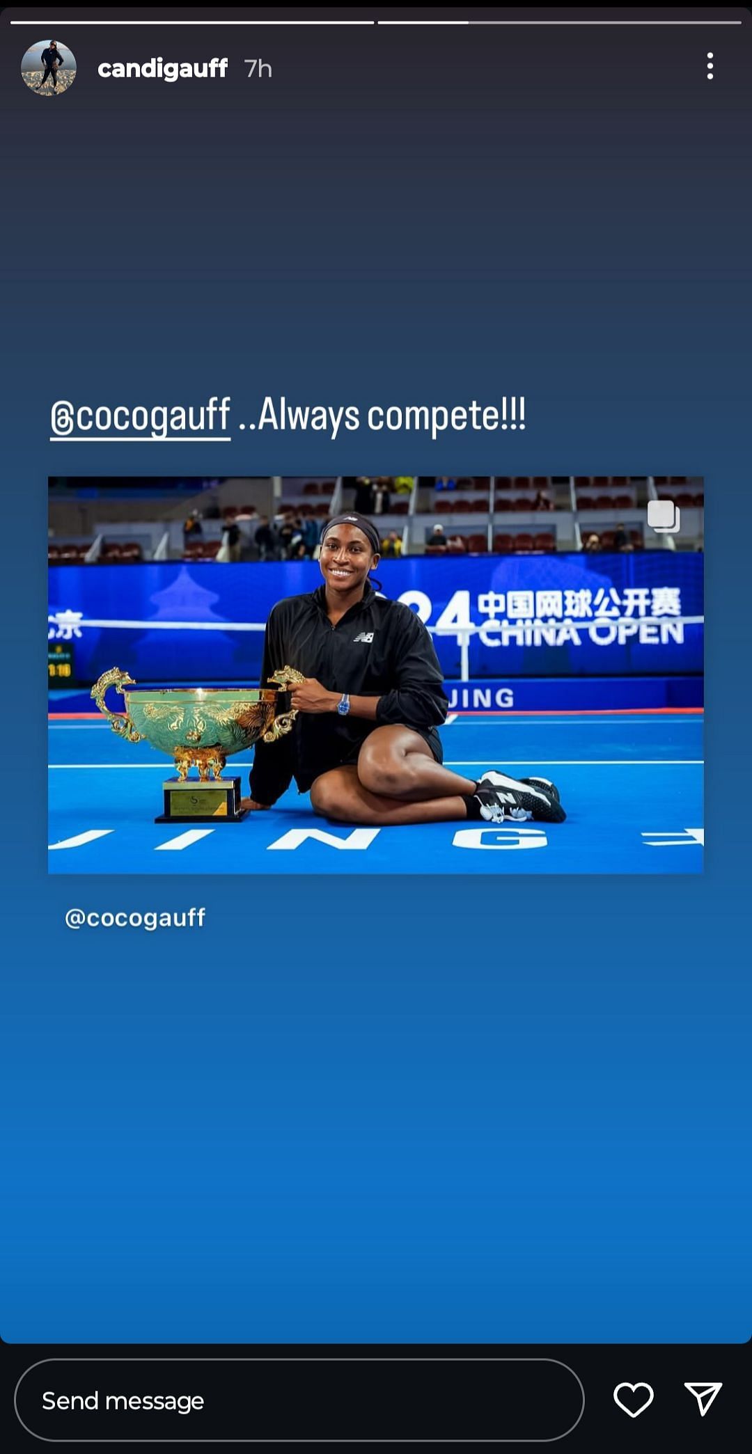 Candi Gauff&#039;s Instagram story (@candigauff)