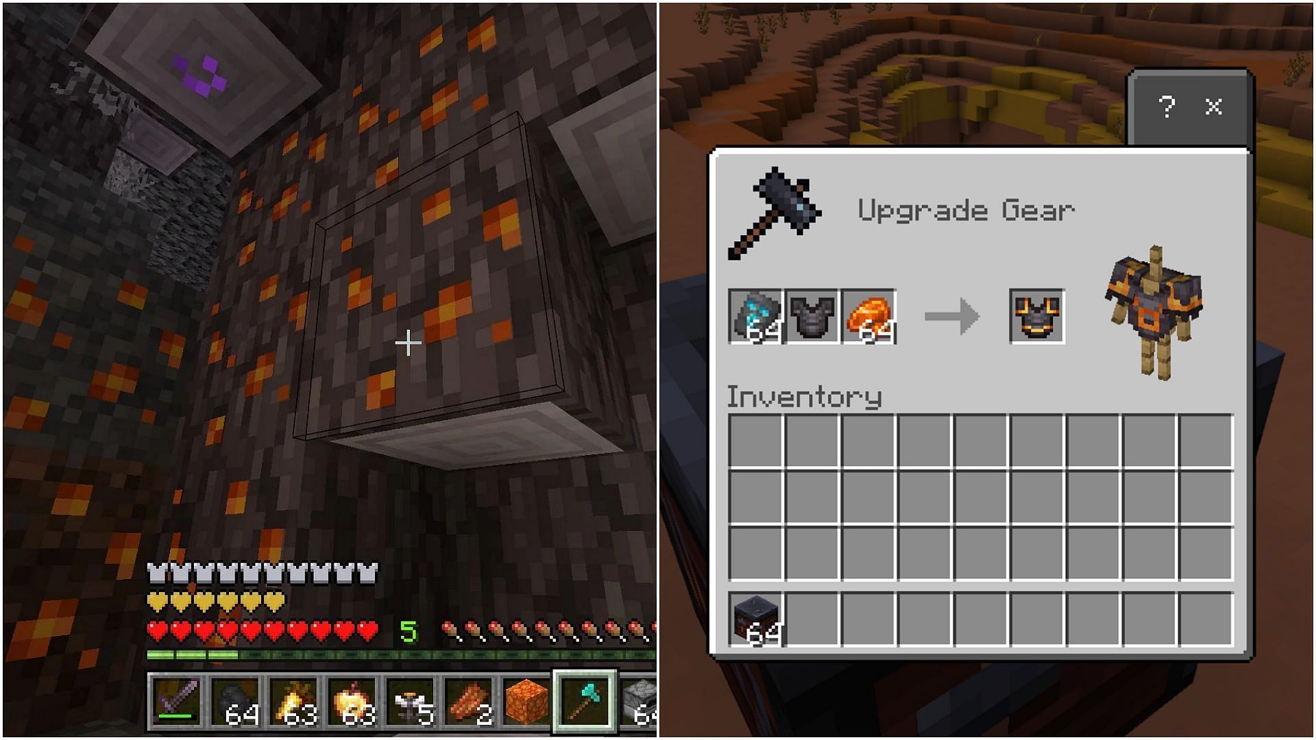 Resin clumps can be obtained from the Pale Garden and used on a smithing table (Image via Mojang Studios)