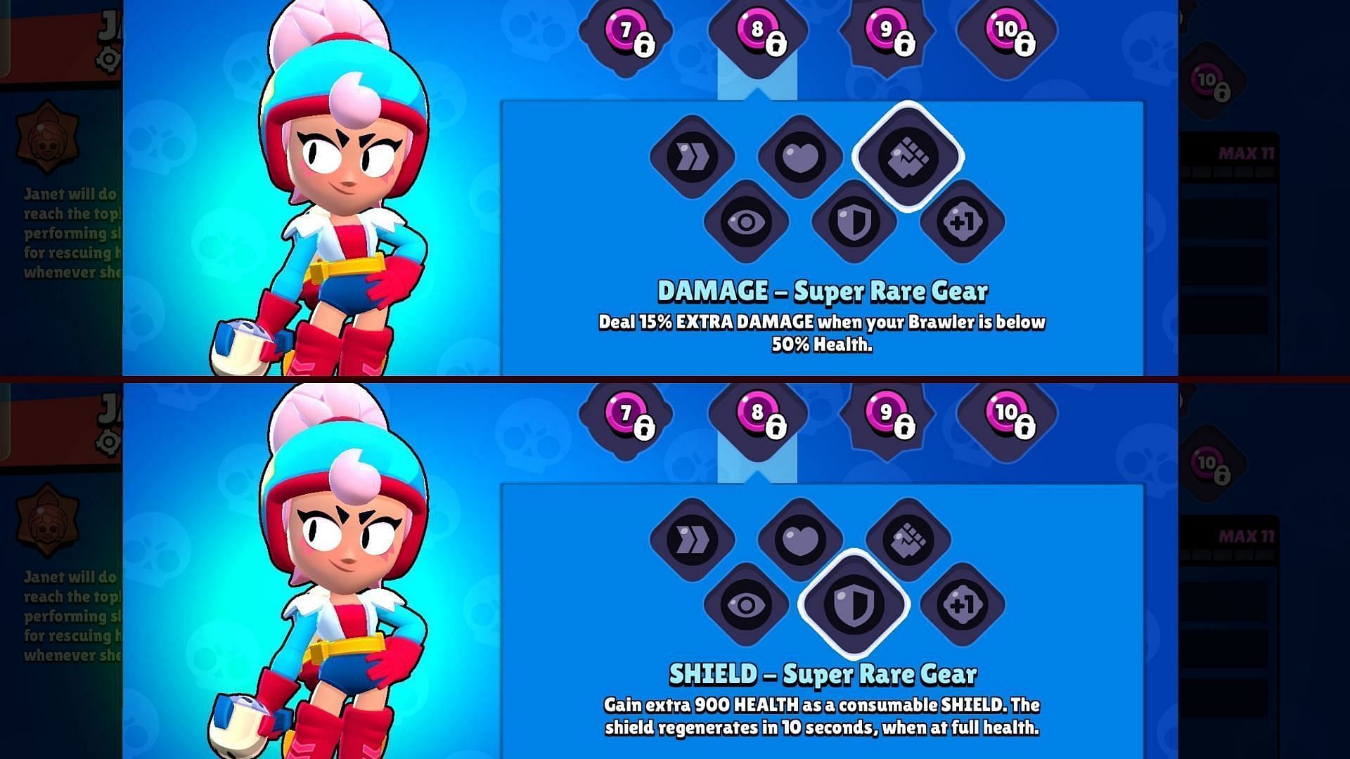 Damage and Shield Gear (Image via Supercell)