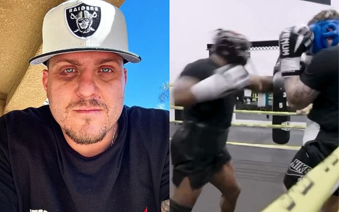 Mike Tyson gives Nate Diaz’s sparring partner his second black eye in 24-year boxing career during Jake Paul fight camp
