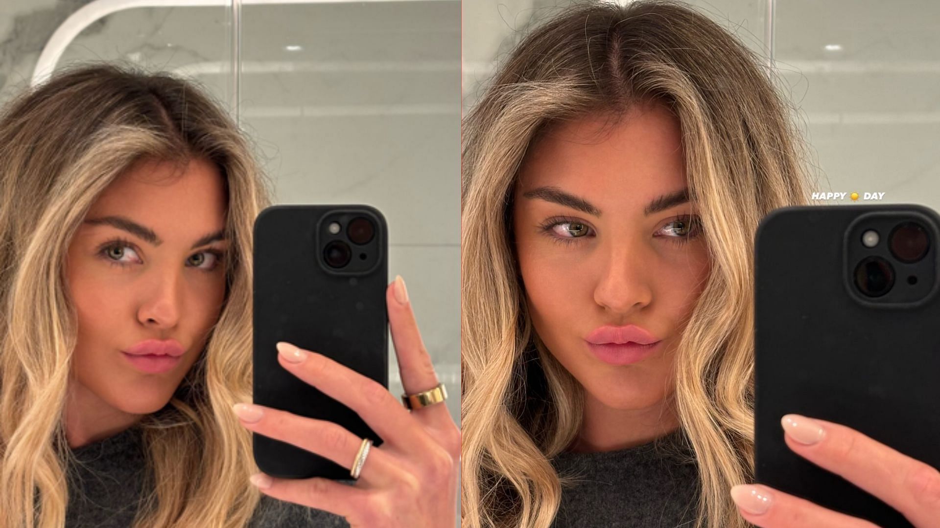 Chloe Holliday showing off a further array of selfie pictures