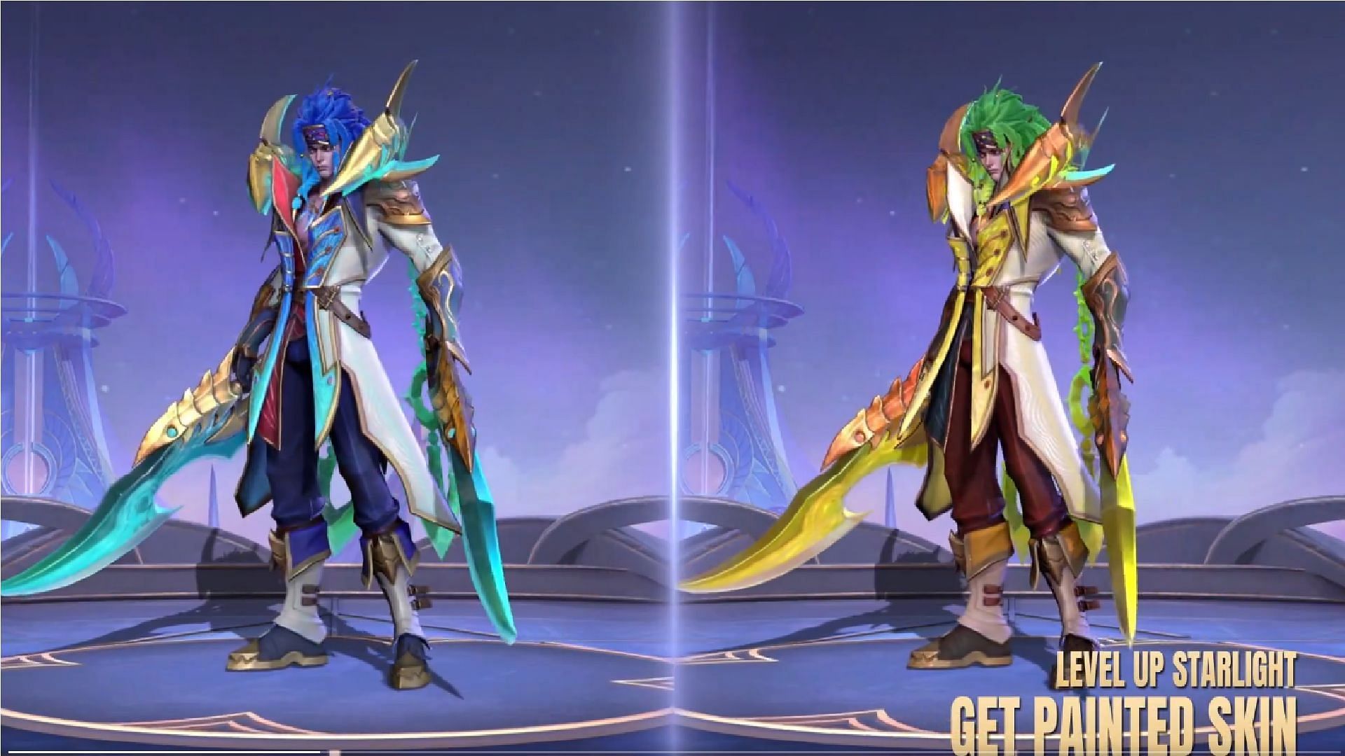 Martis &quot;Darkwater Terror&quot; skin and its variant (Image via Moonton Games)