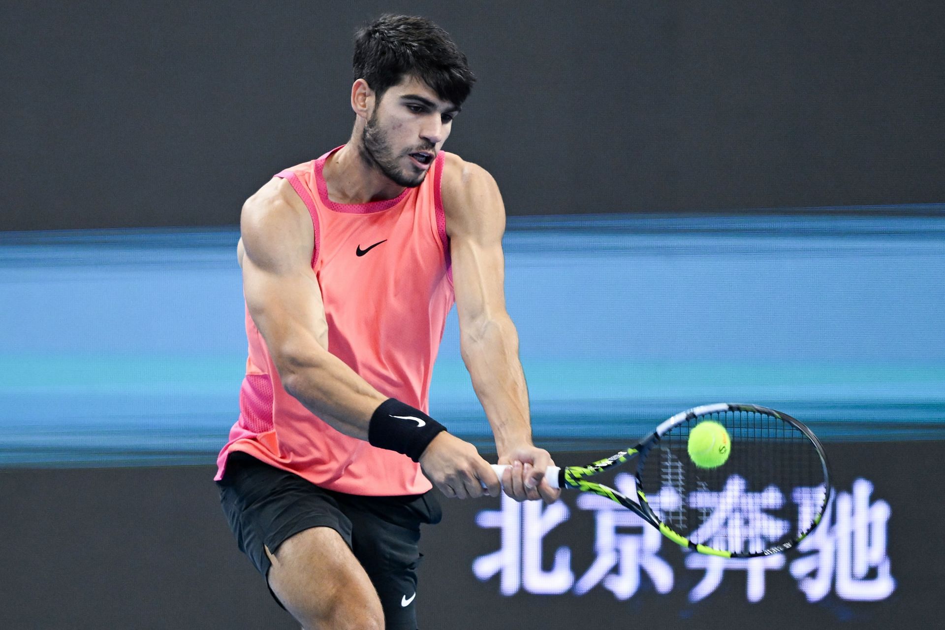 Alcaraz in action at the China Open (Image Source: Getty)