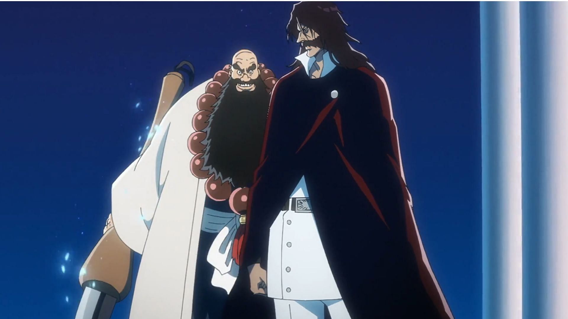 Ichibe and Yhwach as shown on the anime (Image via Pierrot Films)