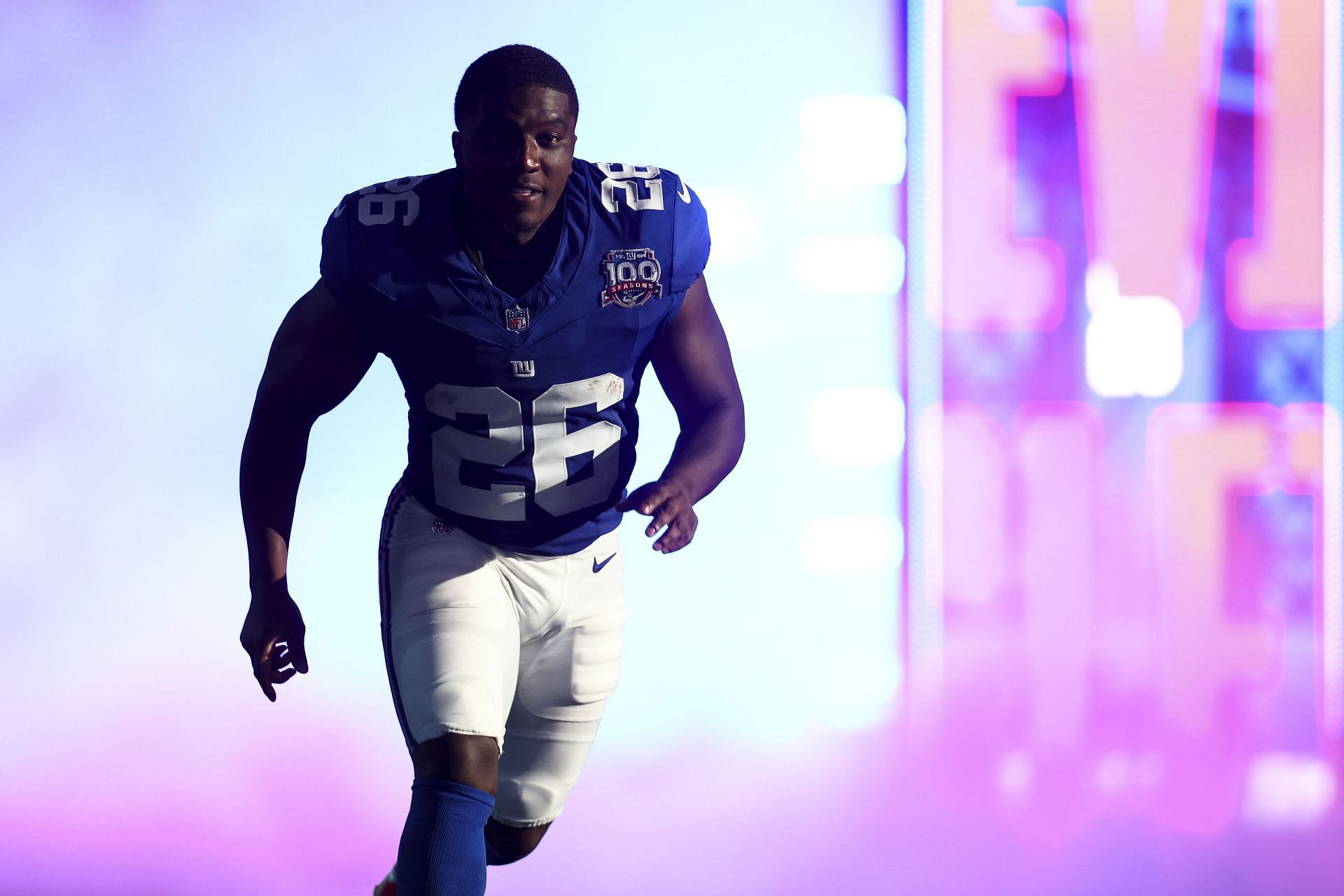 Devin Singletary #26 of the New York Giants - Source: Getty