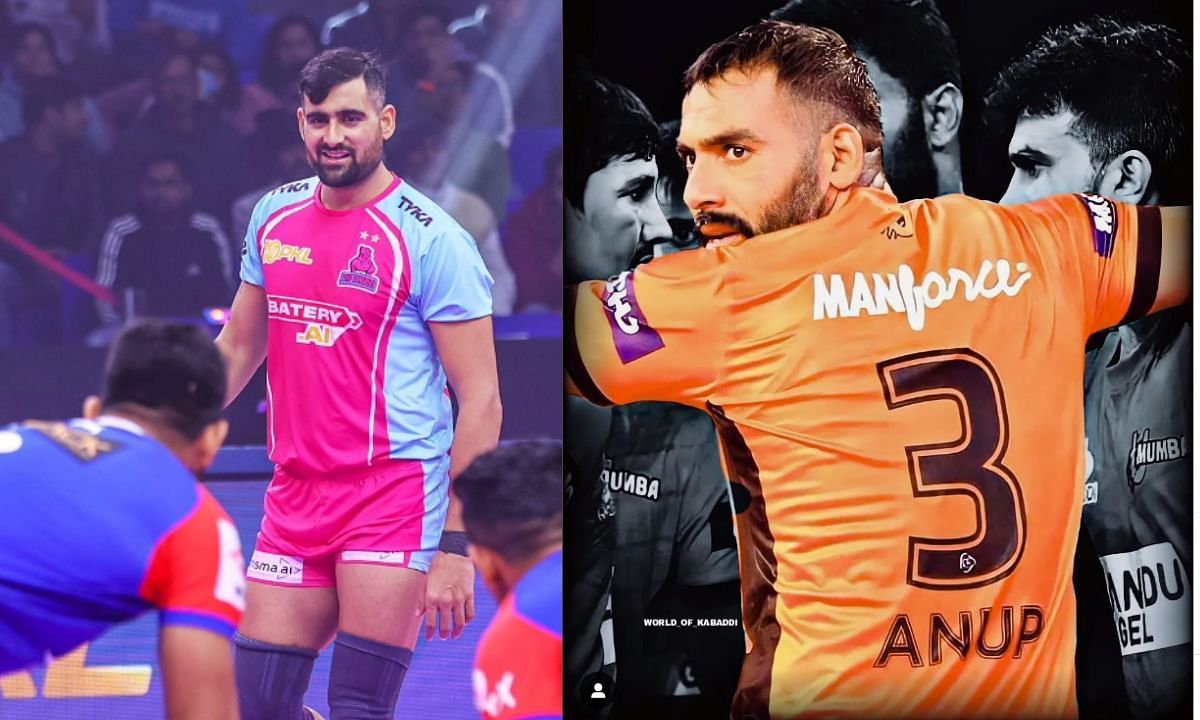 राहुल चौधरी और अनूप कुमार (Photo Credit - instagram/jaipur_pinkpanthers/anupkumar_kabaddi)