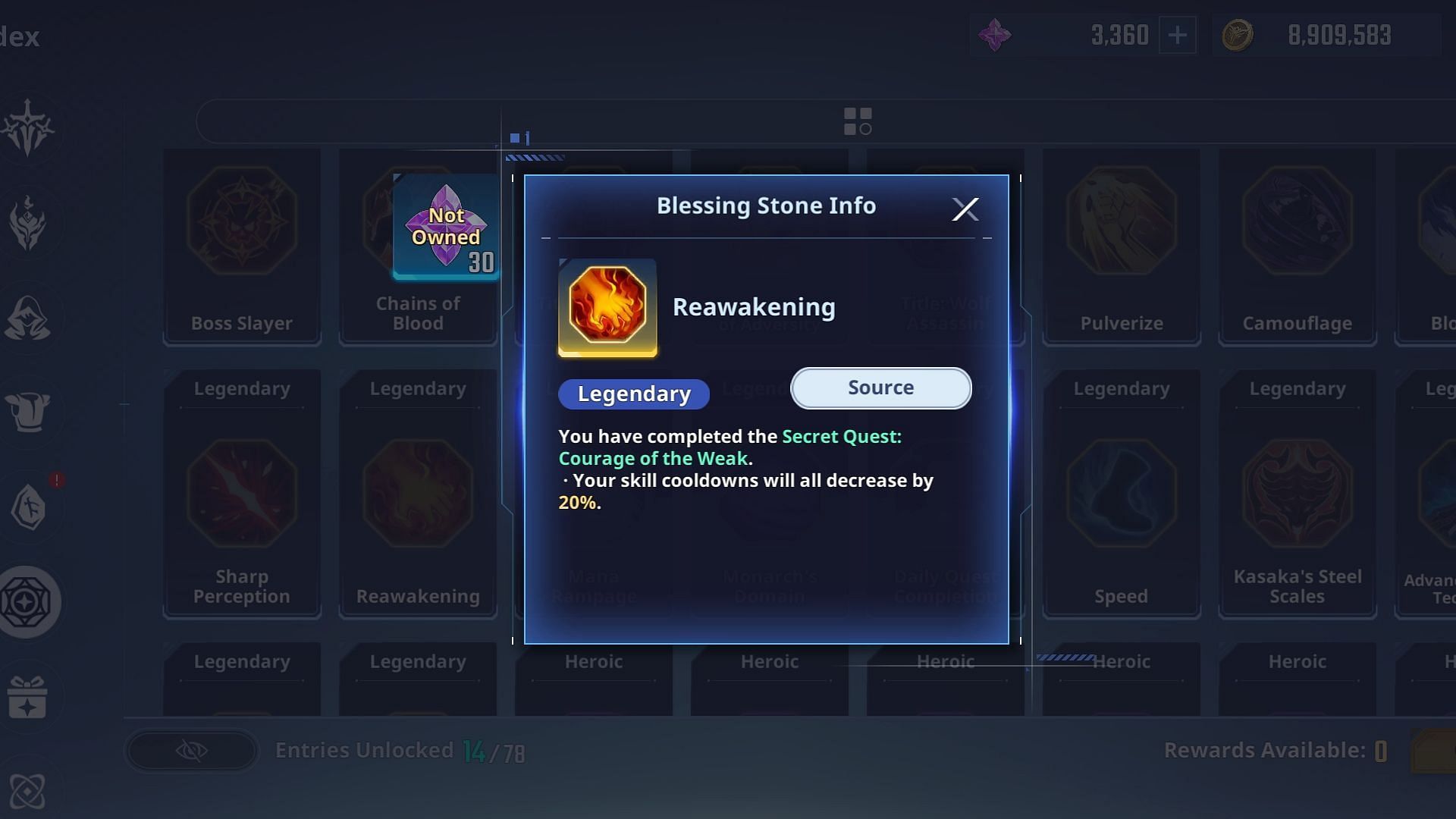 The Reawakening Blessing Stone (Image via Netmarble)