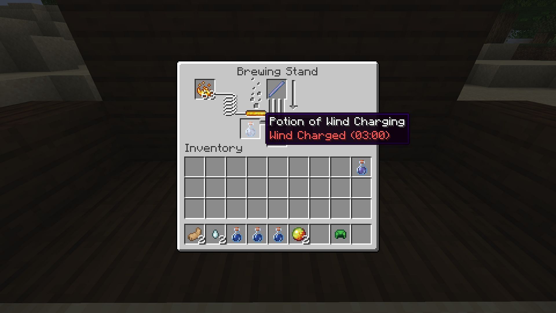 The Potion of Wind Charging requires breeze rods (Image via Mojang Studios)