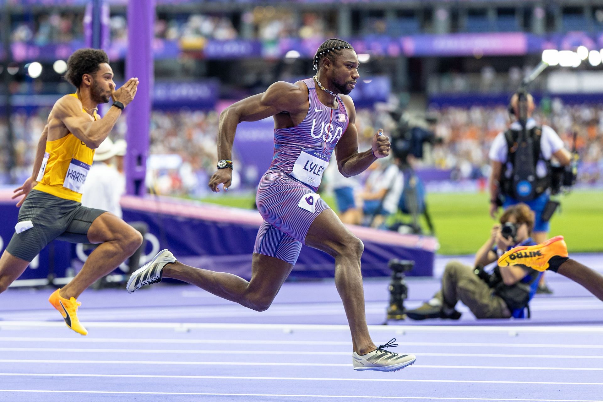 Noah Lyles in action at the Paris Olympics [Image Source : Getty]