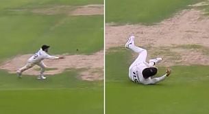 [Watch] New Zealand's Devon Conway takes screamer of a catch to dismiss Sarfaraz Khan for a duck in 2024 IND vs NZ 1st Test