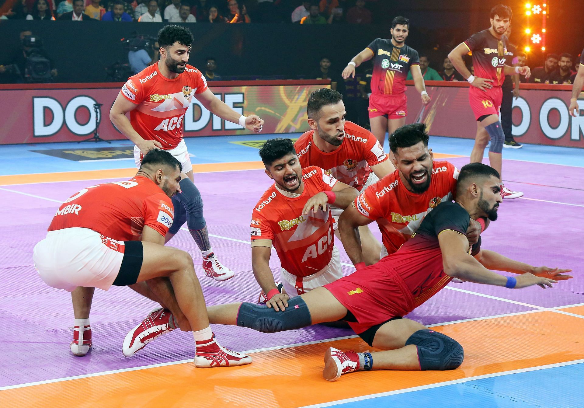 Gujarat Giants vs Bengaluru Bulls (Credits: PKL)