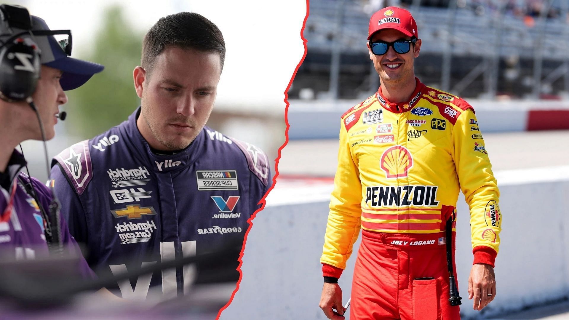 Alex Bowman (L) out of the playoffs as Joey Logano (R) re-enters the game (Image: (L- Getty) (R- Imagn)