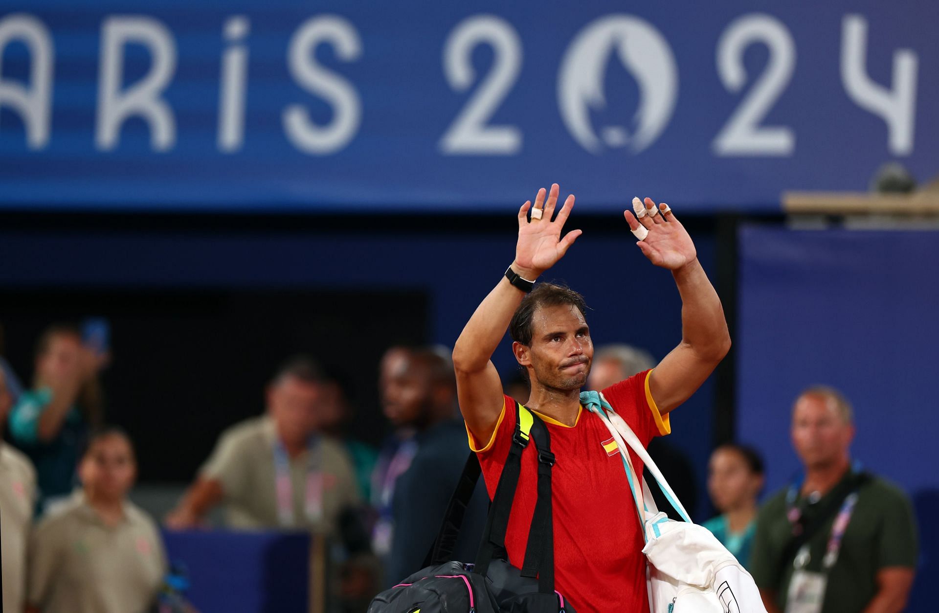 Rafael Nadal exiting the 2024 Paris Olympics (Source: Getty)