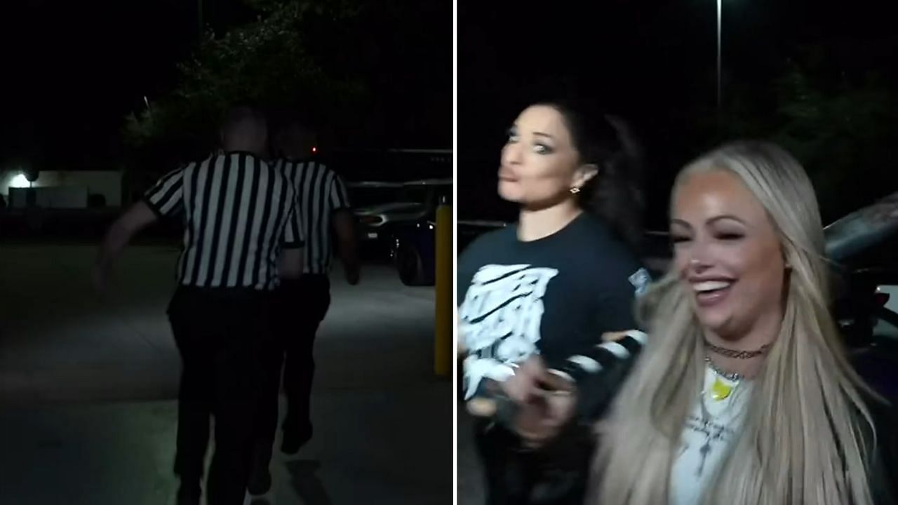 Liv and Raquel leave the spot after attacking Rhea (via WWE