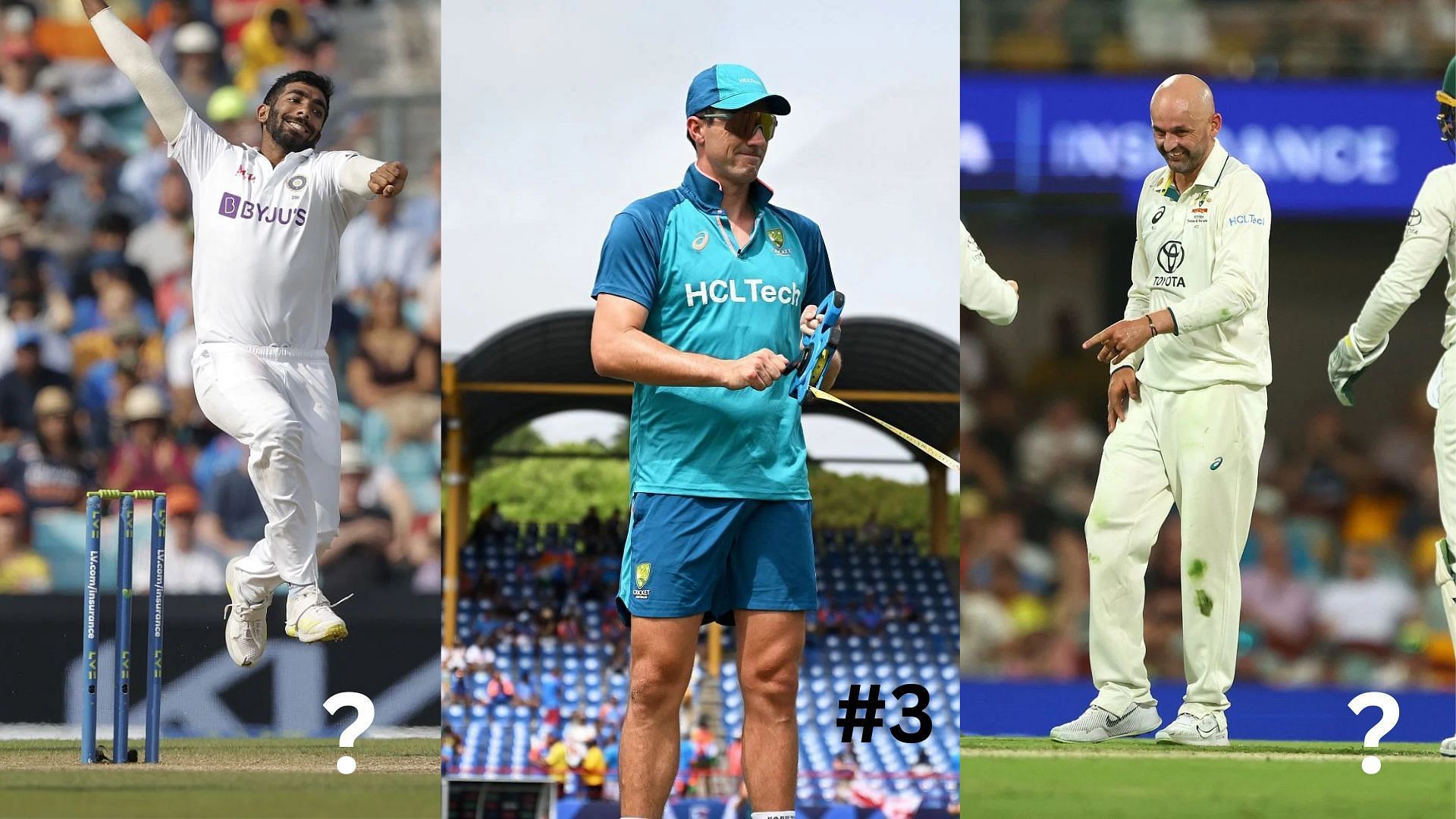 Jasprit Bumrah, Pat Cummins, and Nathan Lyon are among the best Test bowlers at present (Image Credits: Getty)