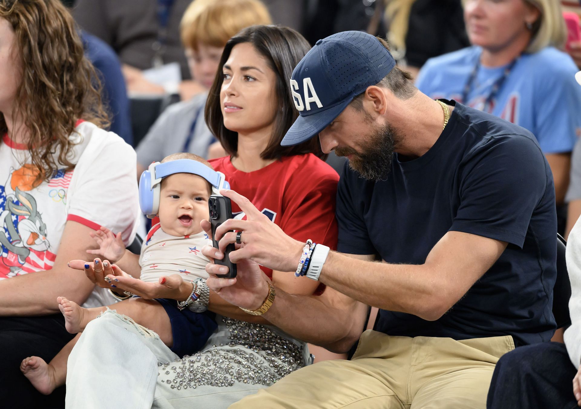 VIP Guests At Olympic Games Paris 2024: Michael Phelps in attendance with wife and newborn baby (Source: Getty)