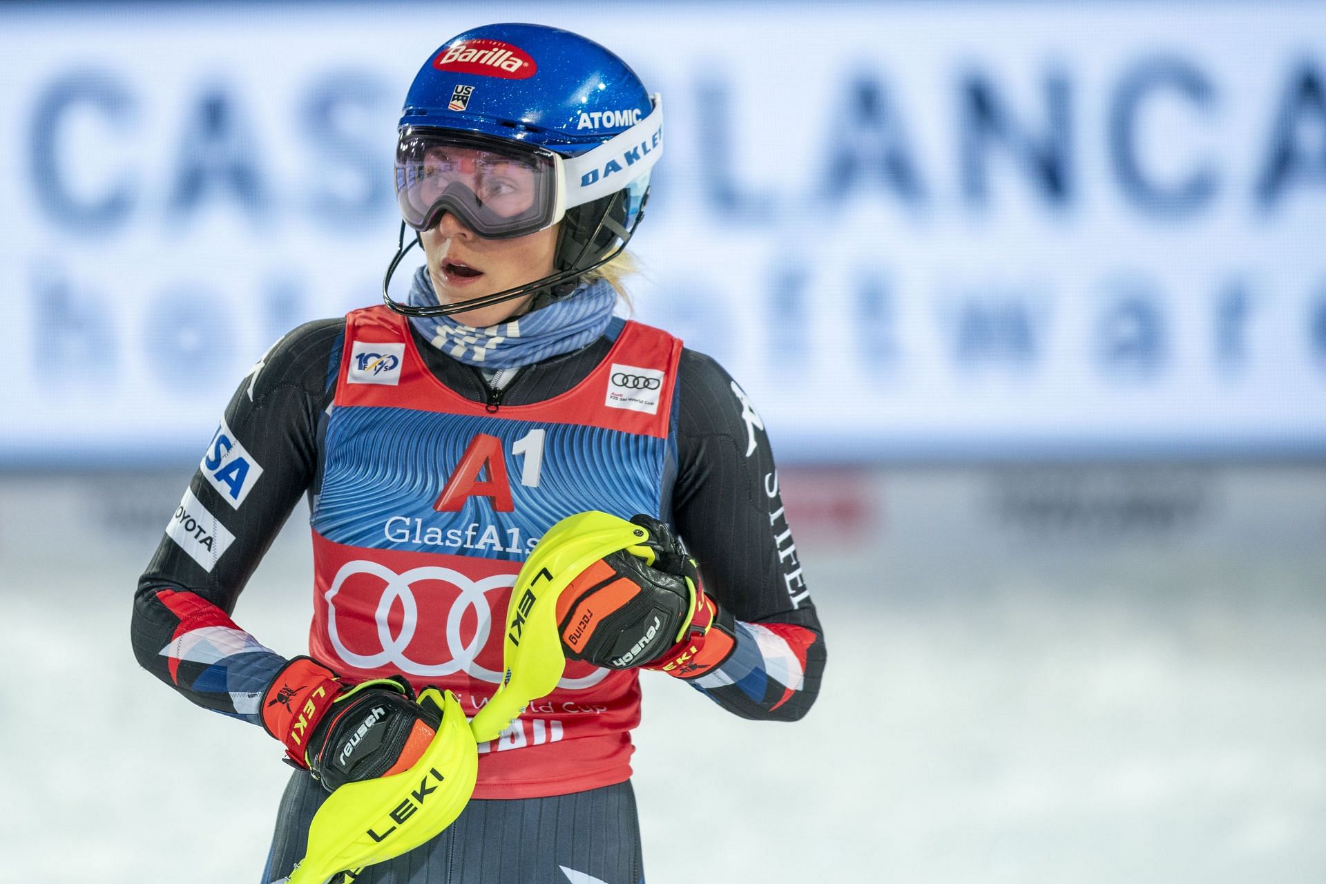 Audi FIS Alpine Ski World Cup - Mikaela Shiffrin in action during Women&#039;s Slalom (Source: Getty)