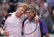 Boris Becker (left) and Andre Agassi (Source: Getty)