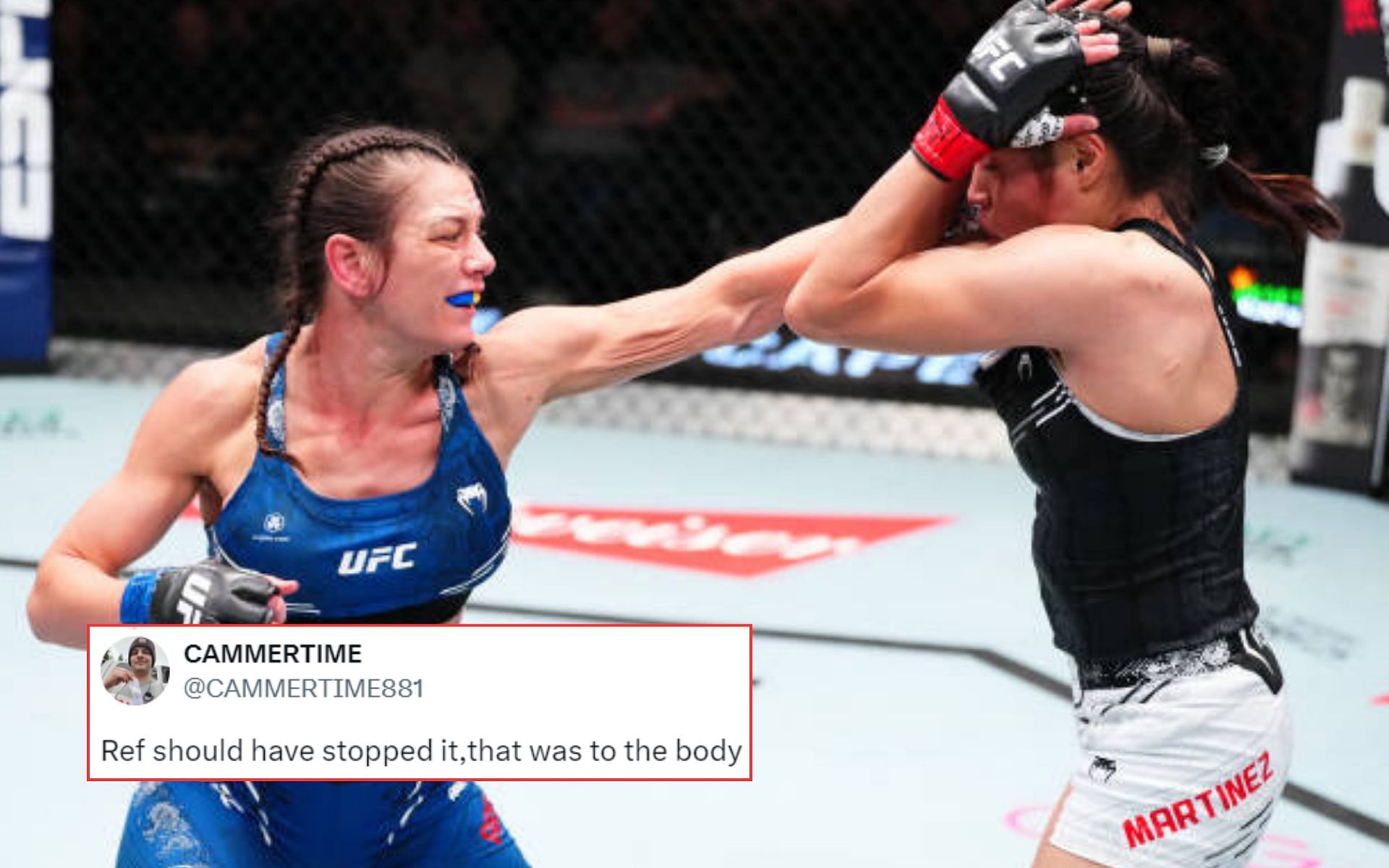 Alice Ardelean (left) and Melissa Martinez (right) in action at UFC Vegas 99. [Images courtesy: Getty Images]