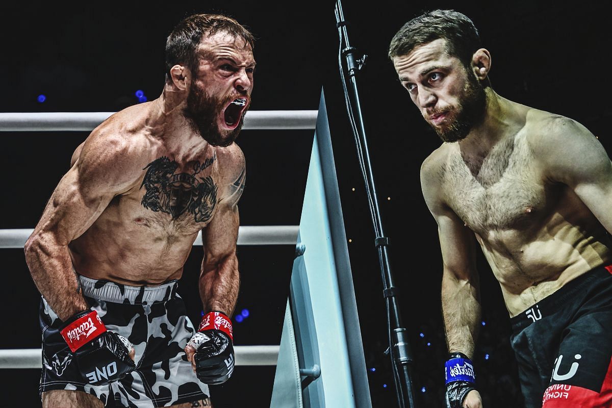 Jarred Brooks (left) and Mansur Malachiev (right). [Photos from ONE Championship]