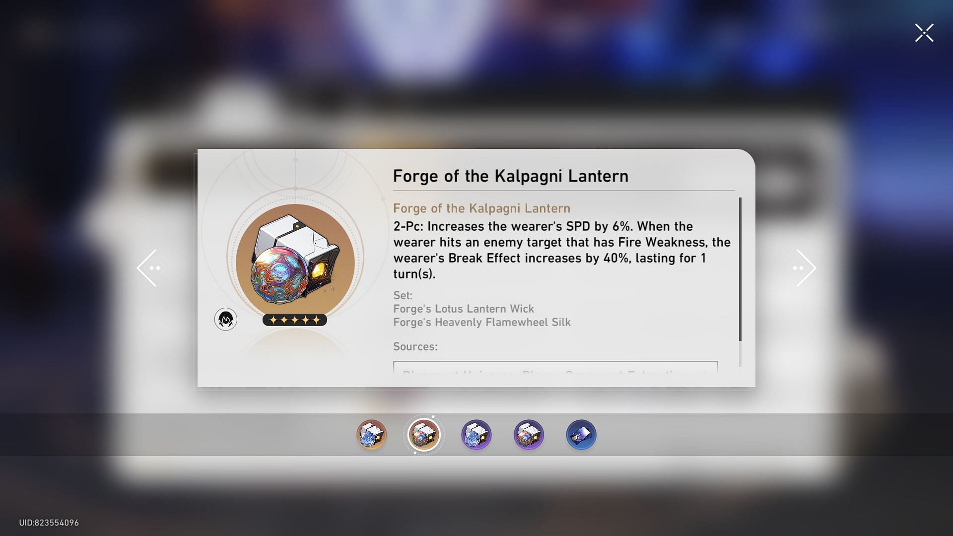 The Forge of the Kalpagni Lantern Planar Ornament set (Image via HoYoverse)