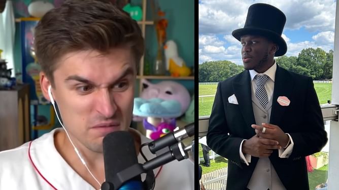 Ludwig claims his livestream was blocked and demonetized after he listened to KSI's new song on YouTube