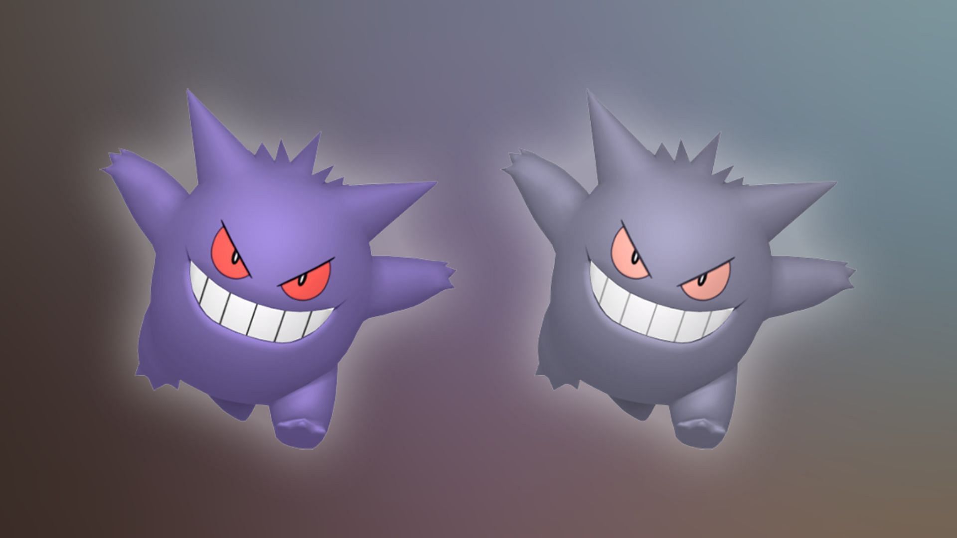 Regular (L) and Shiny (R) Gengar (Image via TPC)