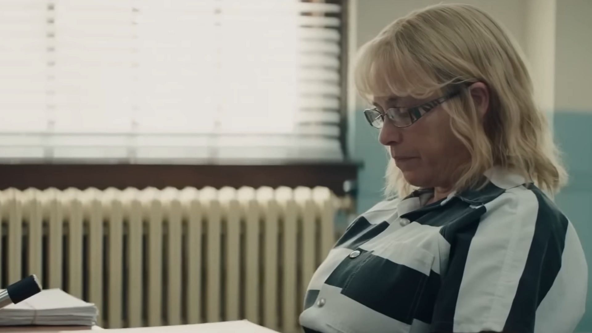 Patricia Arquette portrays Joyce &quot;Tilly&quot; Mitchell in Escape at Dannemora. (Image via Showtime)