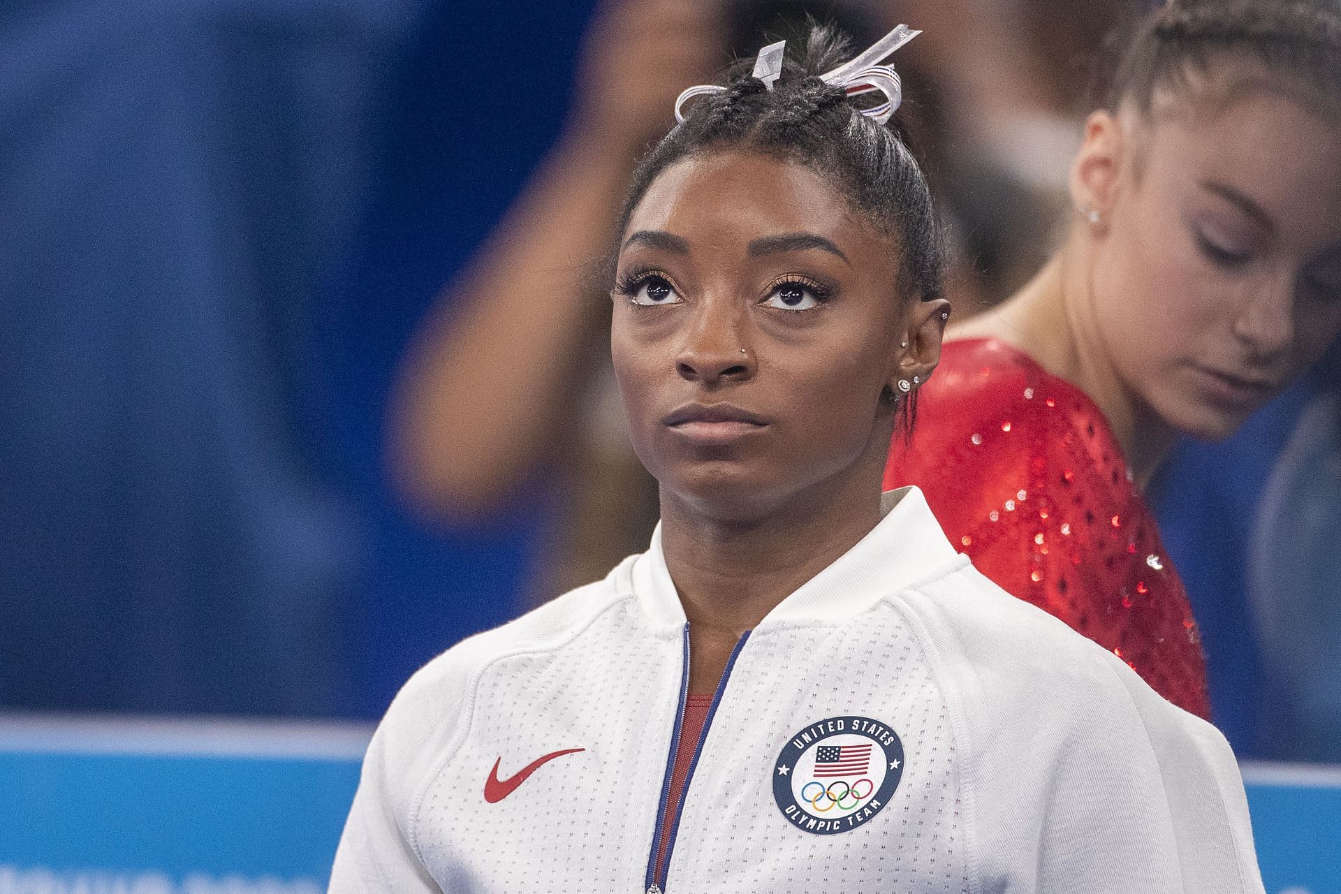 Simone Biles during the Tokyo 2020 Summer Olympic Games. (Photo by Tim Clayton/Corbis via Getty Images)