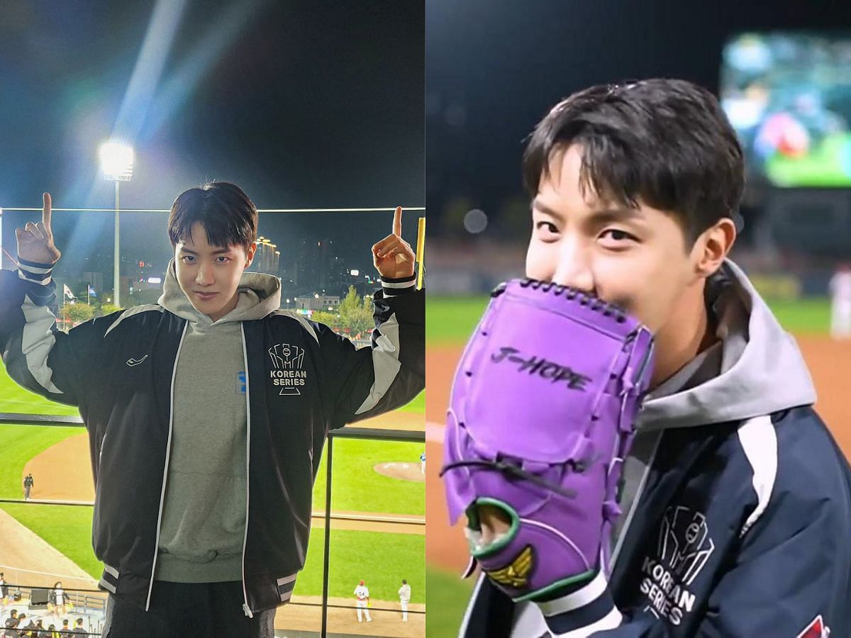 BTS&rsquo; j-hope&rsquo;s customised purple accents during  his ceremonial pitch at 2024 Korea Series Game