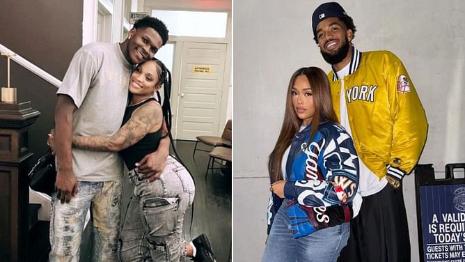 Karl-Anthony Towns' girlfriend Jordyn Woods drops 1-word reaction on Anthony Edwards' partner Jeanine Robel's all-black attire
