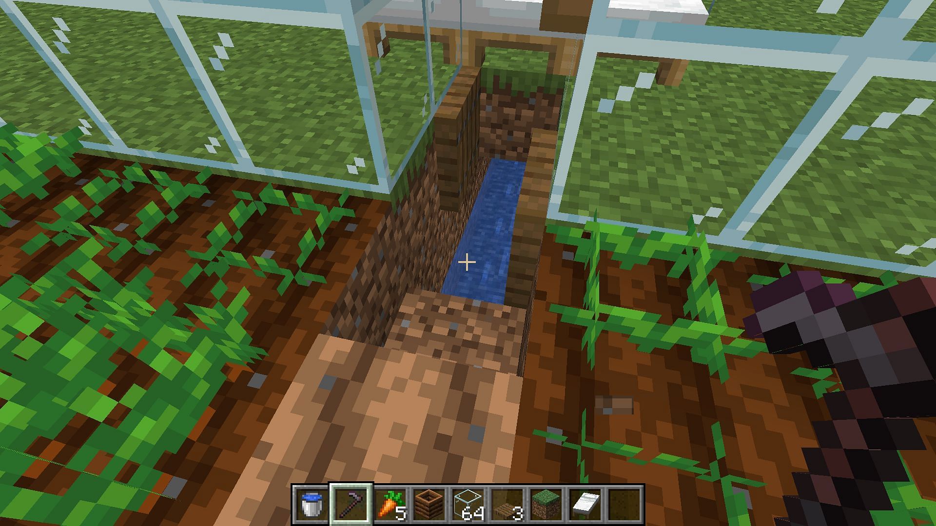 Make sure to replace the tilled block here (Image via Mojang Studios)