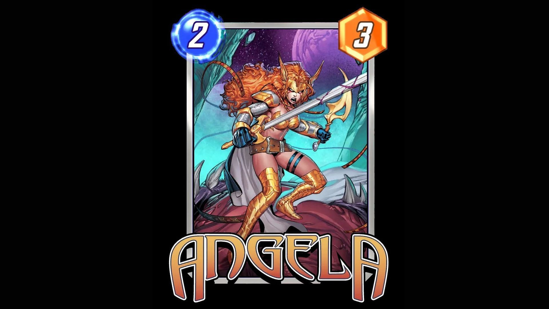 Angela is most effective in swarm decks where more than one card is played in a turn, which makes her a good card for both new and experienced players (Image via Nuverse)