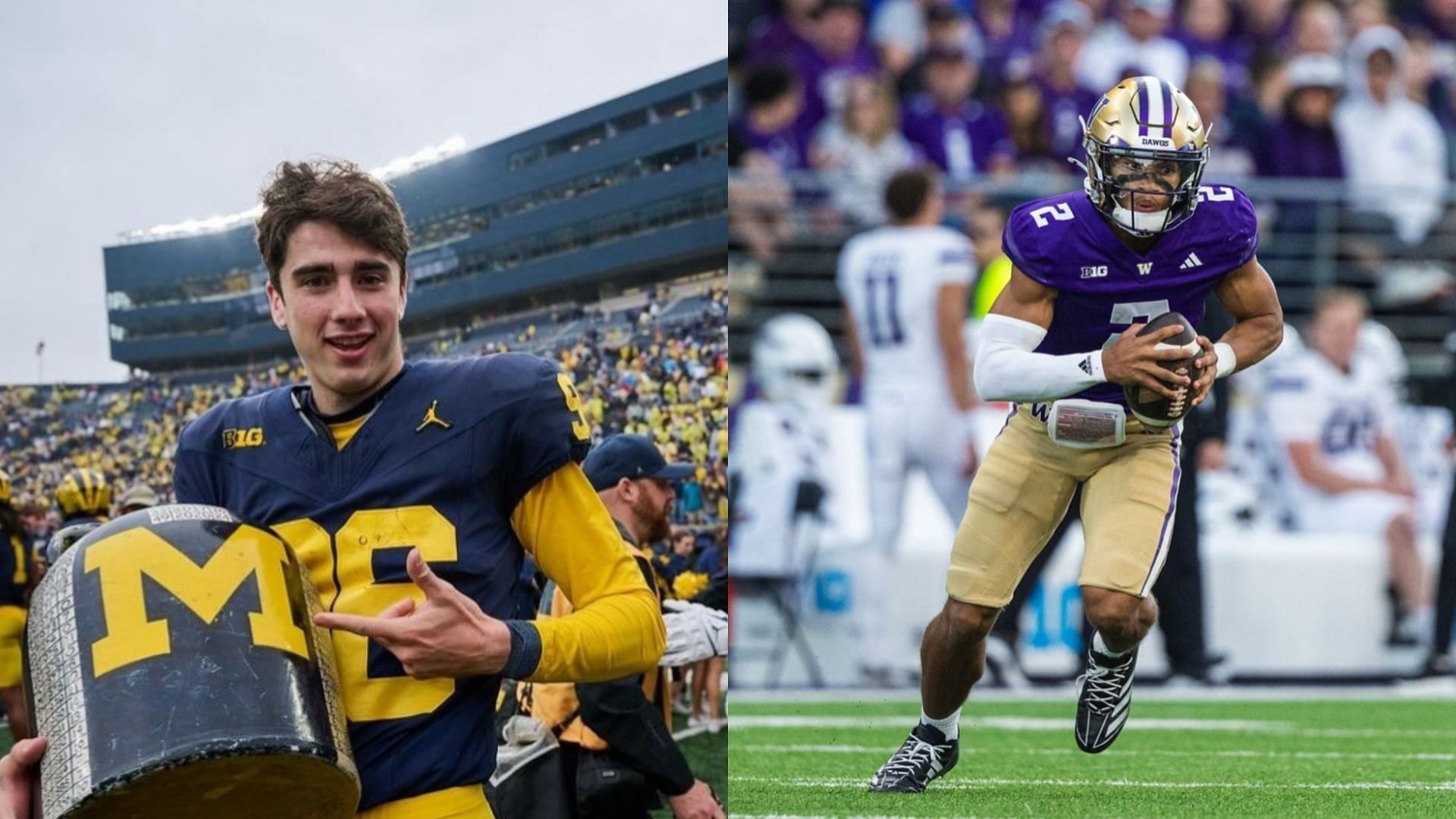 Picture Sources: uw_football, umichfootball (Instagram)