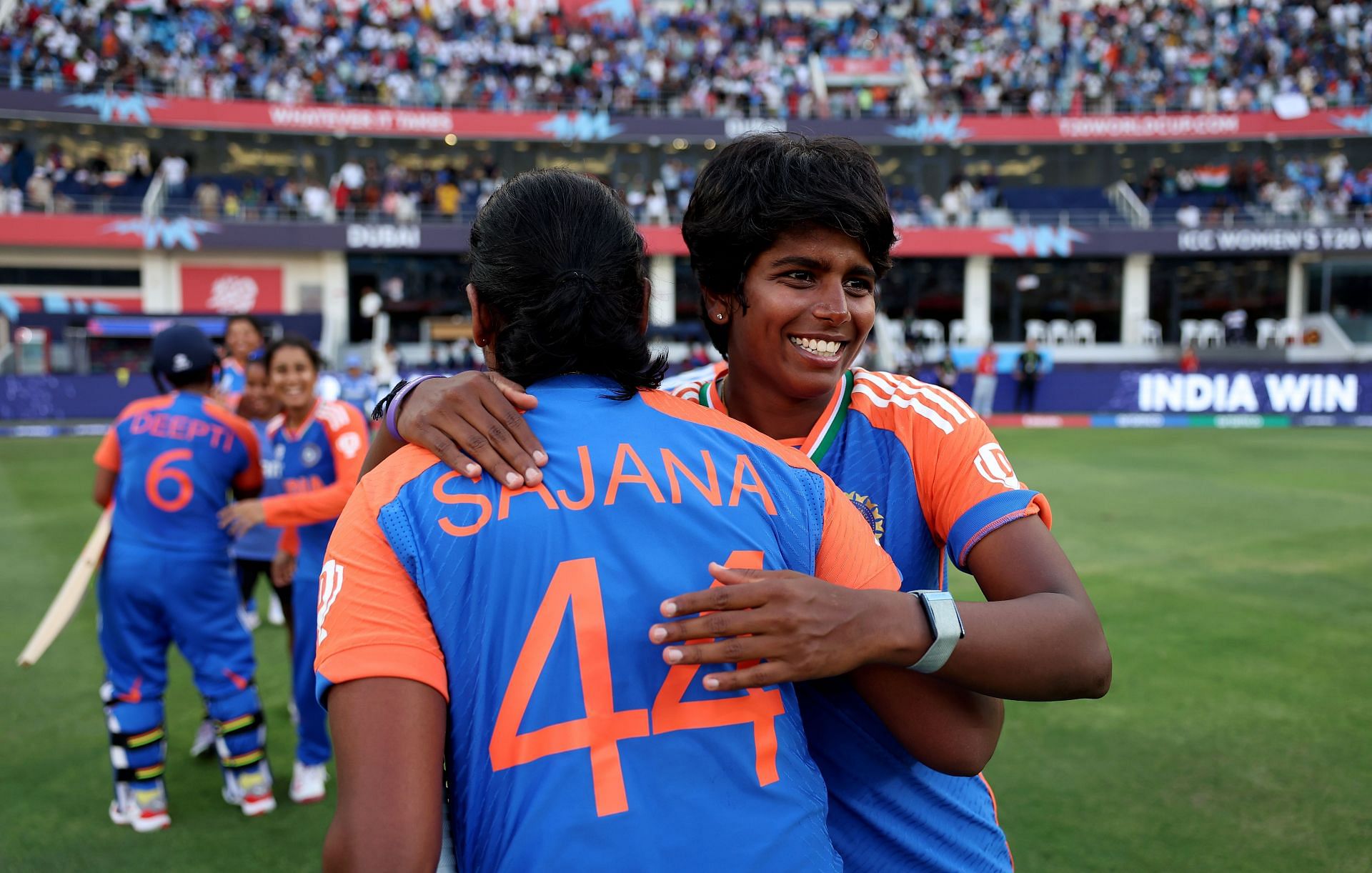 Arundhati Reddy after India's win over Pakistan. (Credits: Getty)