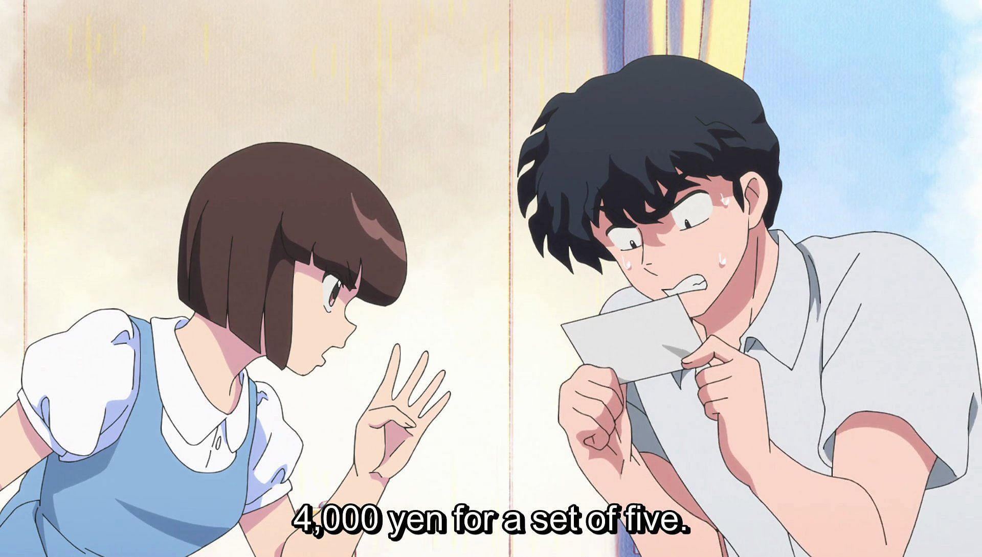 Nabiki selling Akane pictures to Kuno (Image via MAPPA)