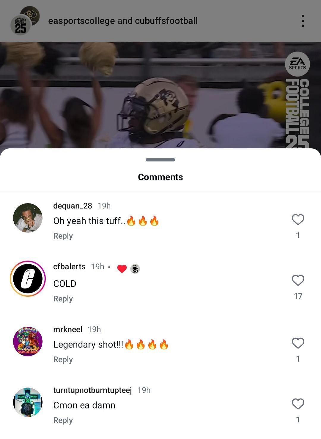 College football&#039;s IG comments