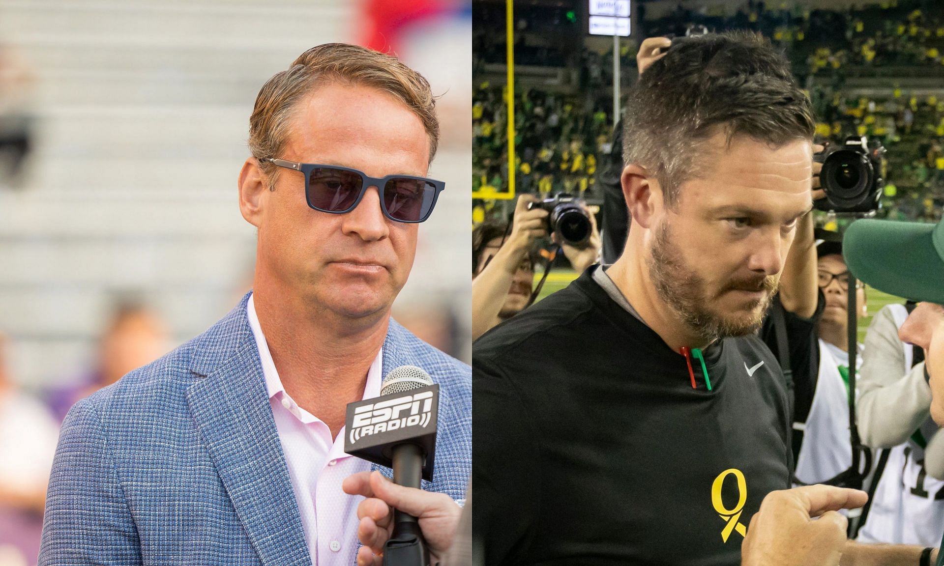 Lane Kiffin calls out hypocrisy over fake injuries amid the Oregon-Ohio State debacle. (Image credits: Imagn)