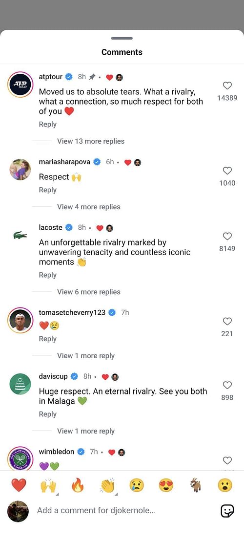 Maria Sharapova reaction; (source - Instagram @djokernole)