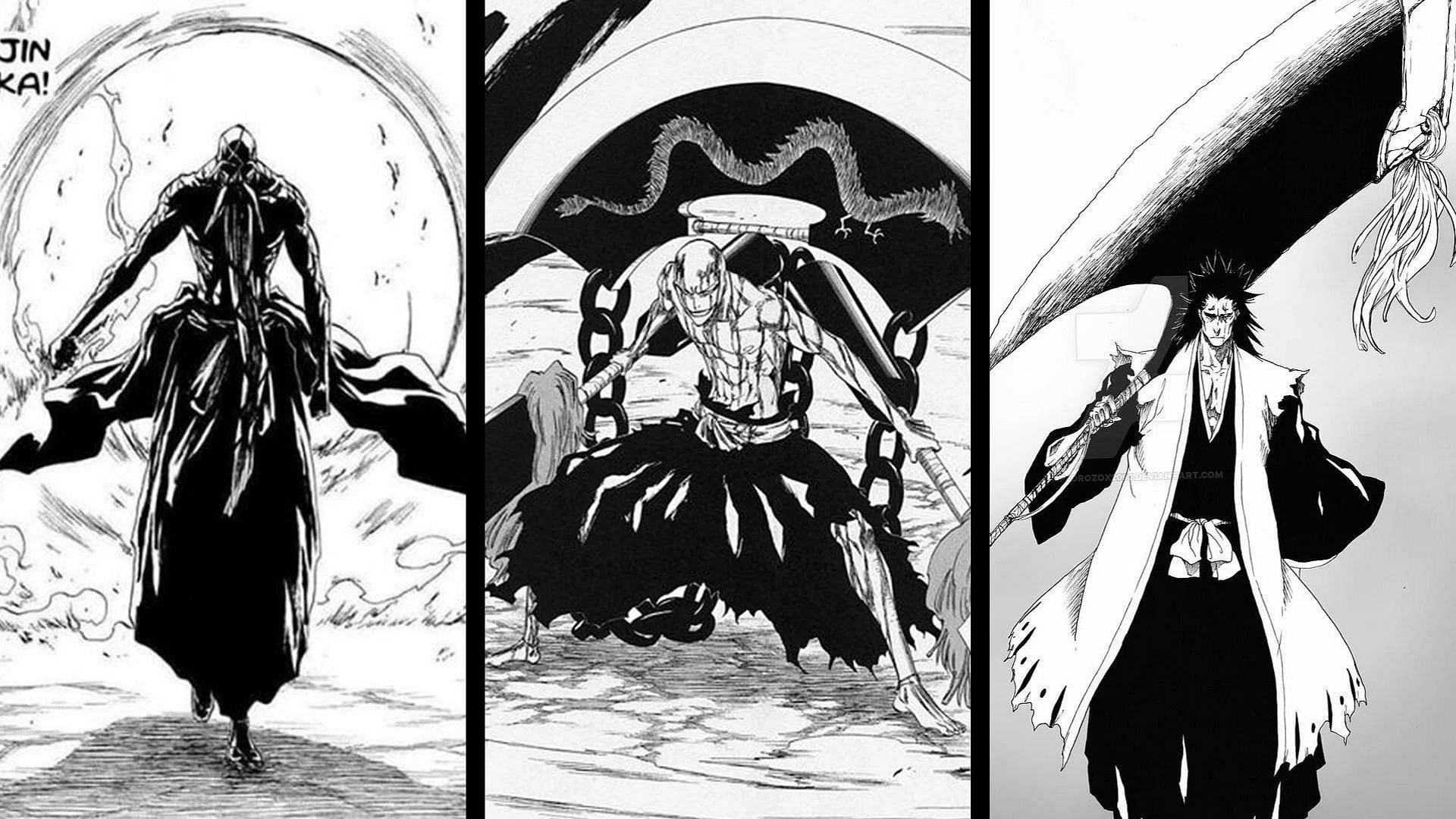 Different Zanpakuto as shown in the manga (Images via Shueisha)