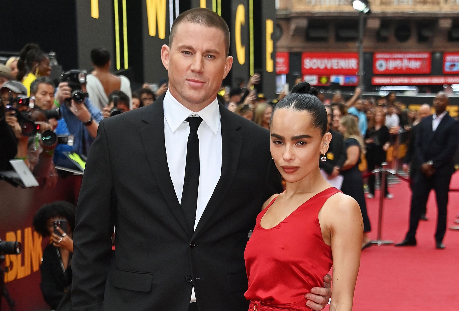 Channing Tatum and Zoe Kravitz at &quot;Blink Twice&quot; European Premiere (Image via Dave Benett/WireImage)