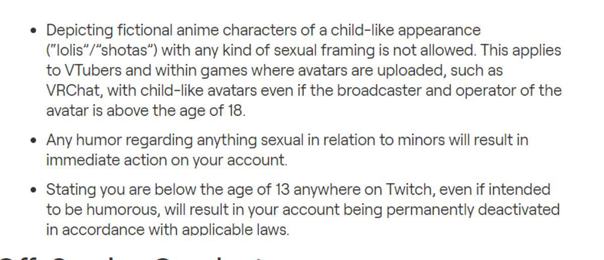 Twitch prohibits any inappropriate depiction of child-centric animation (Image via Twitch)