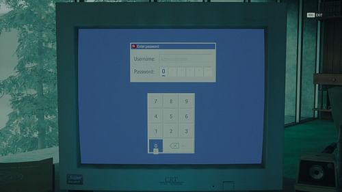 Computer password consists of two set of numbers: one remains the same while other changes every day (Image via Remedy Entertainment)