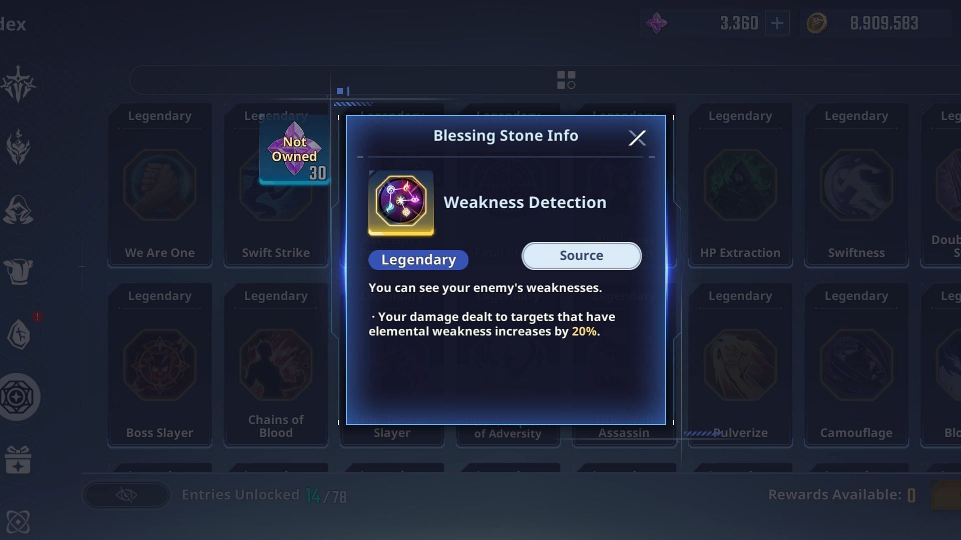 The Weakness Detection Blessing Stone (Image via Netmarble)