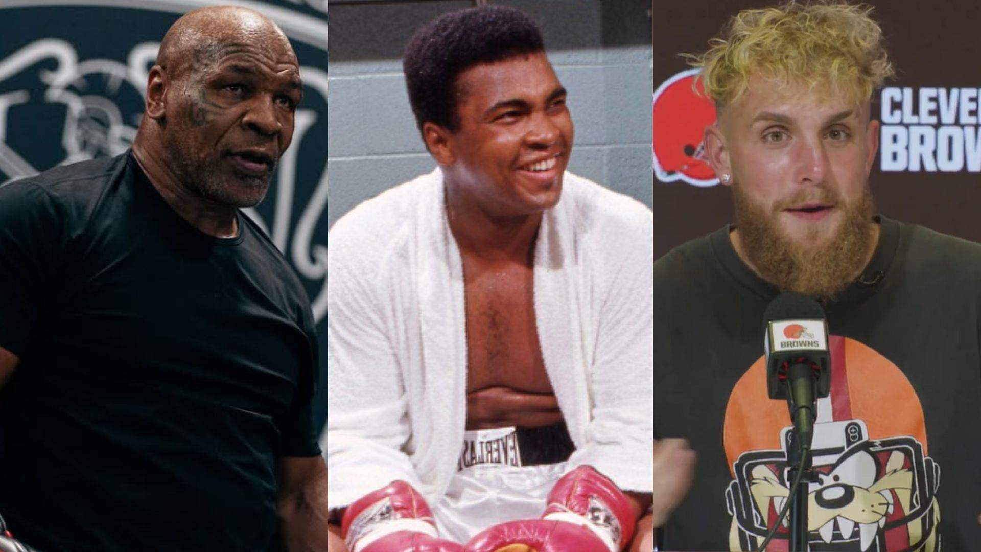 Jake Paul ranks his top 5 heavyweight boxers including Mike Tyson and Muhammad Ali. [Image Courtesy: @miketyson, @muhammadali, @jakepaul/Instagram]