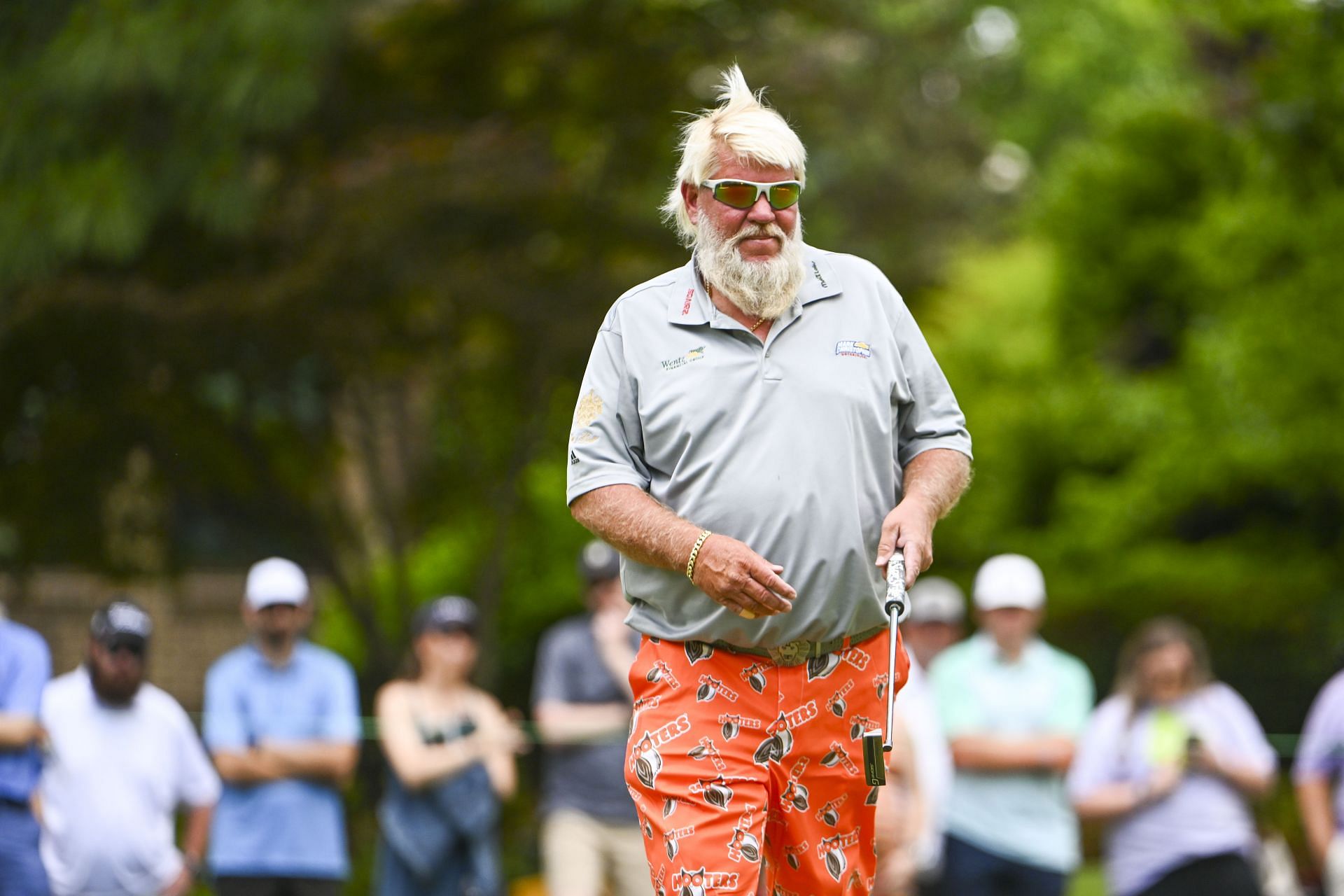 John Daly sporting 'Hooters' trousers during the 2022 Regions Tradition (Image Source: Getty)