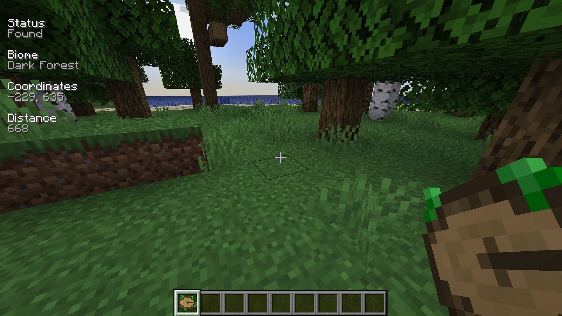 Use the Nature's Compass to find Pale Garden in Minecraft (Image via Mojang Studios)