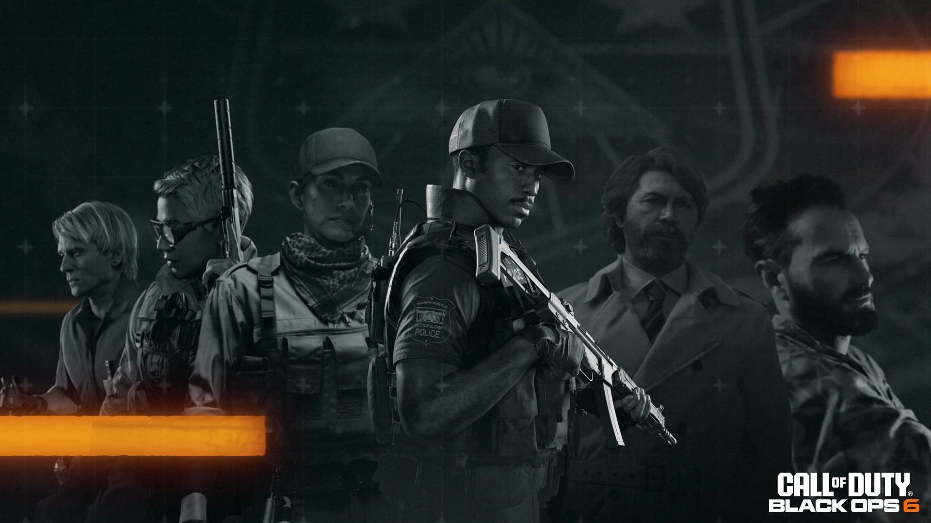 All main Operators from the Black Ops 6 Campaign standing in a line